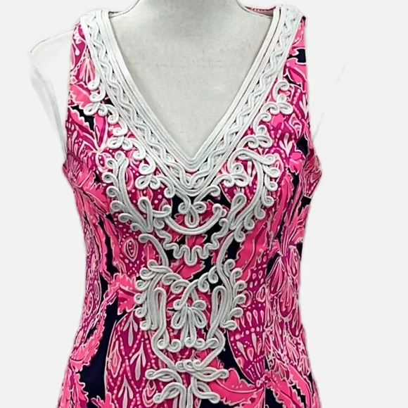 Lilly Pulitzer Gabby Shift Dress in Bright Navy Coco Safari - NWOT - Size 00 - Picture 3 of 7